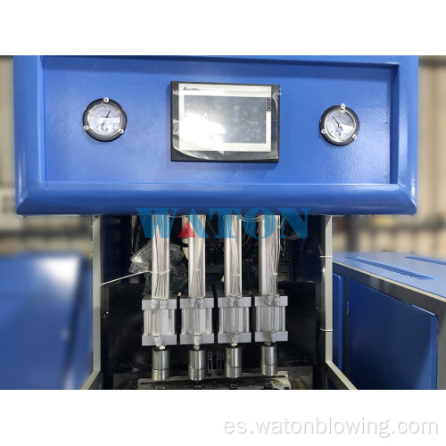 Máquina de soplado de botellas de plástico semiautomática de 4 cavidades